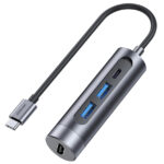 JOYROOM docking station S-H113-DG, 4 θυρών, USB-C, 100W PD, 4K, γκρι - 6941237145628