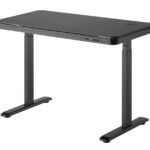 BRATECK ηλεκτρικό γραφείο S08-22DSWW με συρτάρι, 118x60x72~120cm, μαύρο - 5210131080931