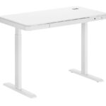 BRATECK ηλεκτρικό γραφείο S08-22DSWW με συρτάρι, 118x60x72~120cm, λευκό - 5210131080948