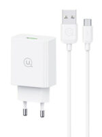 USAMS φορτιστής τοίχου SCXLTZ01 με καλώδιο micro USB, USB, 18W, λευκός - 6958444991139
