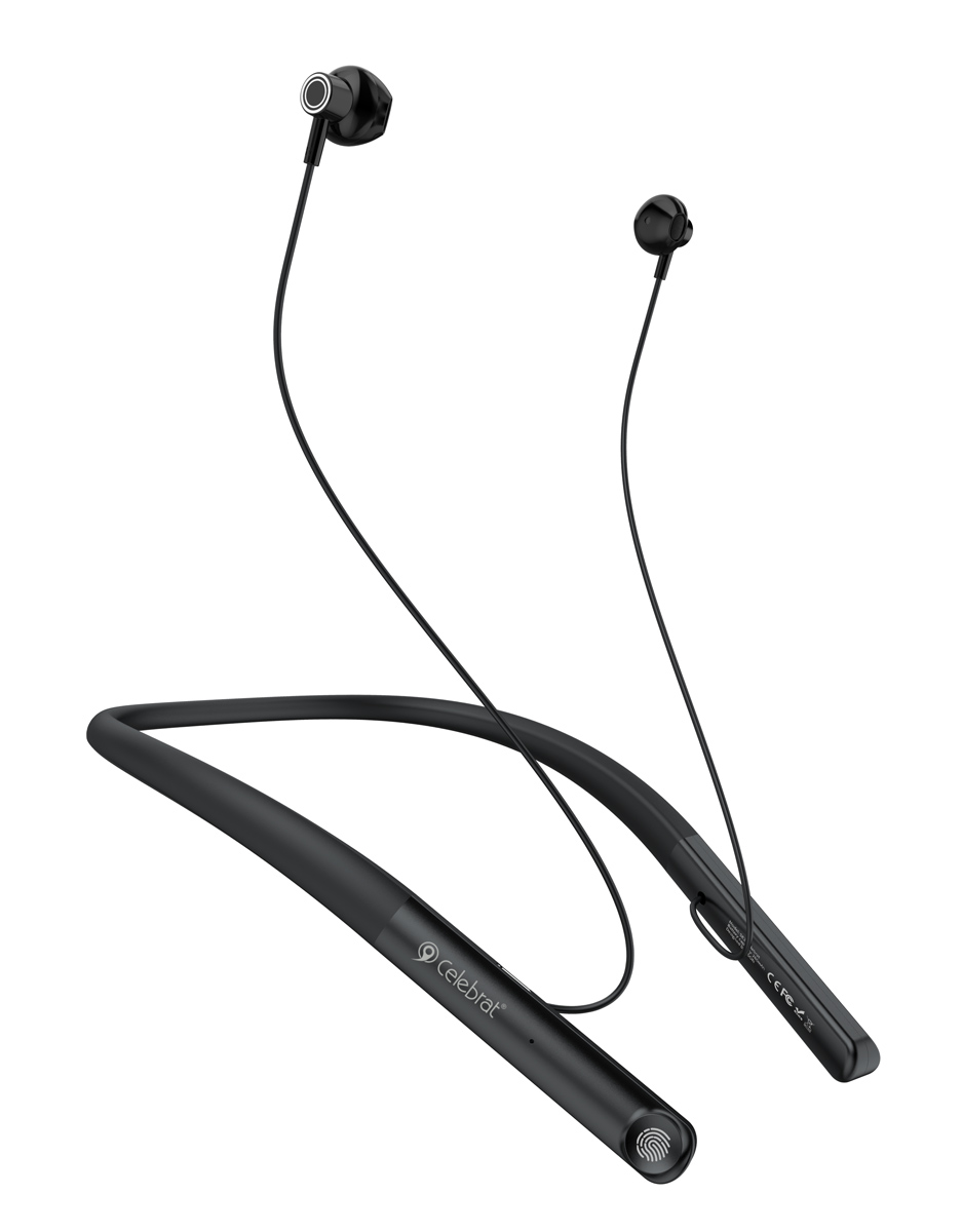 SE2-BK CELEBRAT earphones SE2 με μαγνήτη, Bluetooth, 14mm, 280mAh, μαύρα - 6925146988835 - Image 1