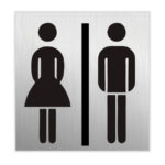 SEILFLECHTER πινακίδα WC γυναικών/ανδρών 972062, αυτοκόλλητη, 60x60mm - 4045143205024