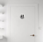 SEILFLECHTER πινακίδα WC γυναικών/ανδρών 972069, αυτοκόλλητη, Φ75mm - 4045143205093 - Image 2