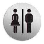 SEILFLECHTER πινακίδα WC γυναικών/ανδρών 972069, αυτοκόλλητη, Φ75mm - 4045143205093