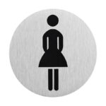 SEILFLECHTER πινακίδα WC γυναικών 972090, αυτοκόλλητη, Φ75mm - 4045143205307