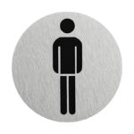 SEILFLECHTER πινακίδα WC ανδρών 972091, αυτοκόλλητη, Φ75mm - 4045143205314