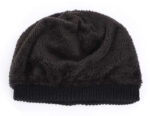 Πλεκτός σκούφος beanie SHO-0004, unisex, μαύρος - 5210131049372 - Image 2