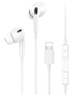 USAMS earphones με μικρόφωνο EP-41, Lightning, Φ10mm, 1.2m, λευκά - 6958444912912