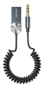 USAMS Bluetooth car audio receiver US-SJ464, μεταλλικό, γκρι - 6958444922768