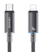 USAMS καλώδιο Lightning σε USB-C US-SJ659, 30W, 480Mbps, 1.2m, μαύρο - 6958444908182