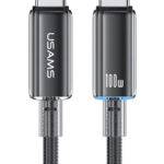 USAMS καλώδιο USB-C σε USB-C US-SJ660, 100W, 480Mbps, 1.2m, μαύρο - 6958444908229