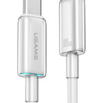 USAMS καλώδιο USB-C σε USB-C US-SJ660, 100W, 480Mbps, 1.2m, λευκό - 6958444908236