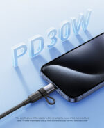 USAMS αντάπτορας USB-C σε Lightning US-SJ677, 30W, 480Mbps, γκρι - 6958444908847 - Image 2