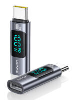 USAMS αντάπτορας USB-C US-SJ682 με οθόνη, 100W, γκρι - 6958444908991