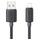 USAMS καλώδιο Lightning σε USB US-SJ689, 2.4A, 480Mbps, 1m, μαύρο - 6958444909240