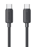 USAMS καλώδιο USB-C σε USB-C US-SJ691, 60W, 480Mbps, 1m, μαύρο - 6958444909325