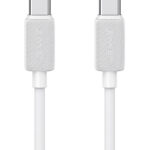 USAMS καλώδιο USB-C σε USB-C US-SJ691, 60W, 480Mbps, 1m, λευκό - 6958444909332