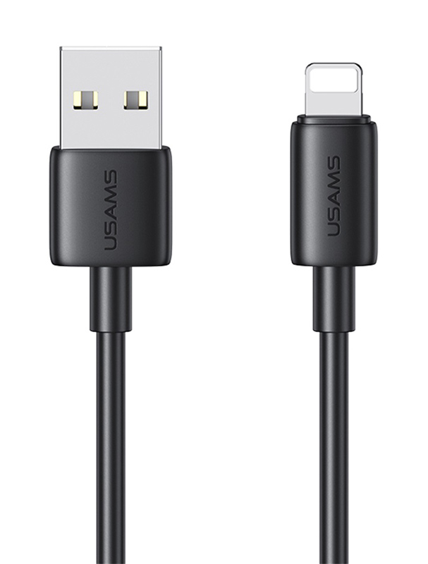 SJ709USB01 USAMS καλώδιο Lightning σε USB US-SJ709, 2.4A, 480Mbps, 1m, μαύρο - 6958444909967 - Image 1