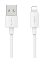 USAMS καλώδιο Lightning σε USB US-SJ709, 2.4A, 480Mbps, 1m, λευκό - 6958444909974