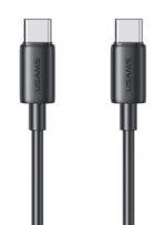 USAMS καλώδιο USB-C US-SJ711, 60W, 480Mbps, 1m, μαύρο - 6958444909981