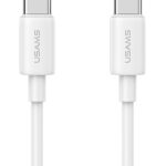 USAMS καλώδιο USB-C US-SJ711, 60W, 480Mbps, 1m, λευκό - 6958444909998