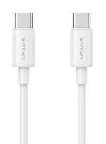 USAMS καλώδιο USB-C US-SJ711, 60W, 480Mbps, 1m, λευκό - 6958444909998