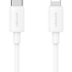 USAMS καλώδιο Lightning σε USB-C US-SJ712, 30W, 480Mbps, 1m, λευκό - 6958444910017