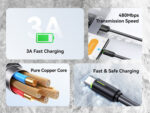 USAMS καλώδιο USB-C σε USB US-SJ732, 3A, 480Mbps, 1m, μαύρο - 6958444991764 - Image 2