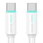 USAMS καλώδιο USB-C US-SJ734, 60W, 480Mbps, 1m, λευκό - 6958444991801