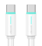 USAMS καλώδιο USB-C US-SJ734, 60W, 480Mbps, 1m, λευκό - 6958444991801