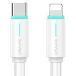 USAMS καλώδιο Lightning σε USB-C US-SJ735, 30W, 480Mbps, 1m, λευκό - 6958444991832