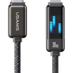 USAMS καλώδιο Lightning σε USB-C SJ743, 30W, 480Mbps, 1.2m, μαύρο - 6958444992358