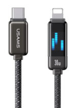 USAMS καλώδιο Lightning σε USB-C SJ743, 30W, 480Mbps, 1.2m, μαύρο - 6958444992358
