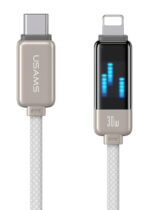 USAMS καλώδιο Lightning σε USB-C SJ743, 30W, 480Mbps, 1.2m, λευκό - 6958444992365