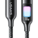 USAMS καλώδιο USB-C SJ750, 100W, 480Mbps, 1.2m, μαύρο - 6958444992914