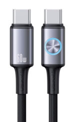 USAMS καλώδιο USB-C SJ752, 60W, 480Mbps, 1.2m, μαύρο - 6958444993416