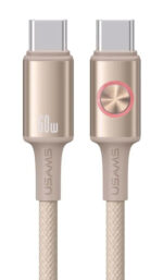 USAMS καλώδιο USB-C SJ752, 60W, 480Mbps, 1.2m, μπεζ - 6958444993423