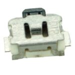 SIDE SMD Button - 2 PIN, Nickel, Silver/Black -