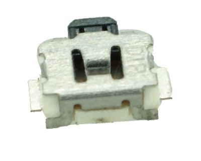 SMD-001 SIDE SMD Button - 2 PIN, Nickel, Silver/Black - - Image 1