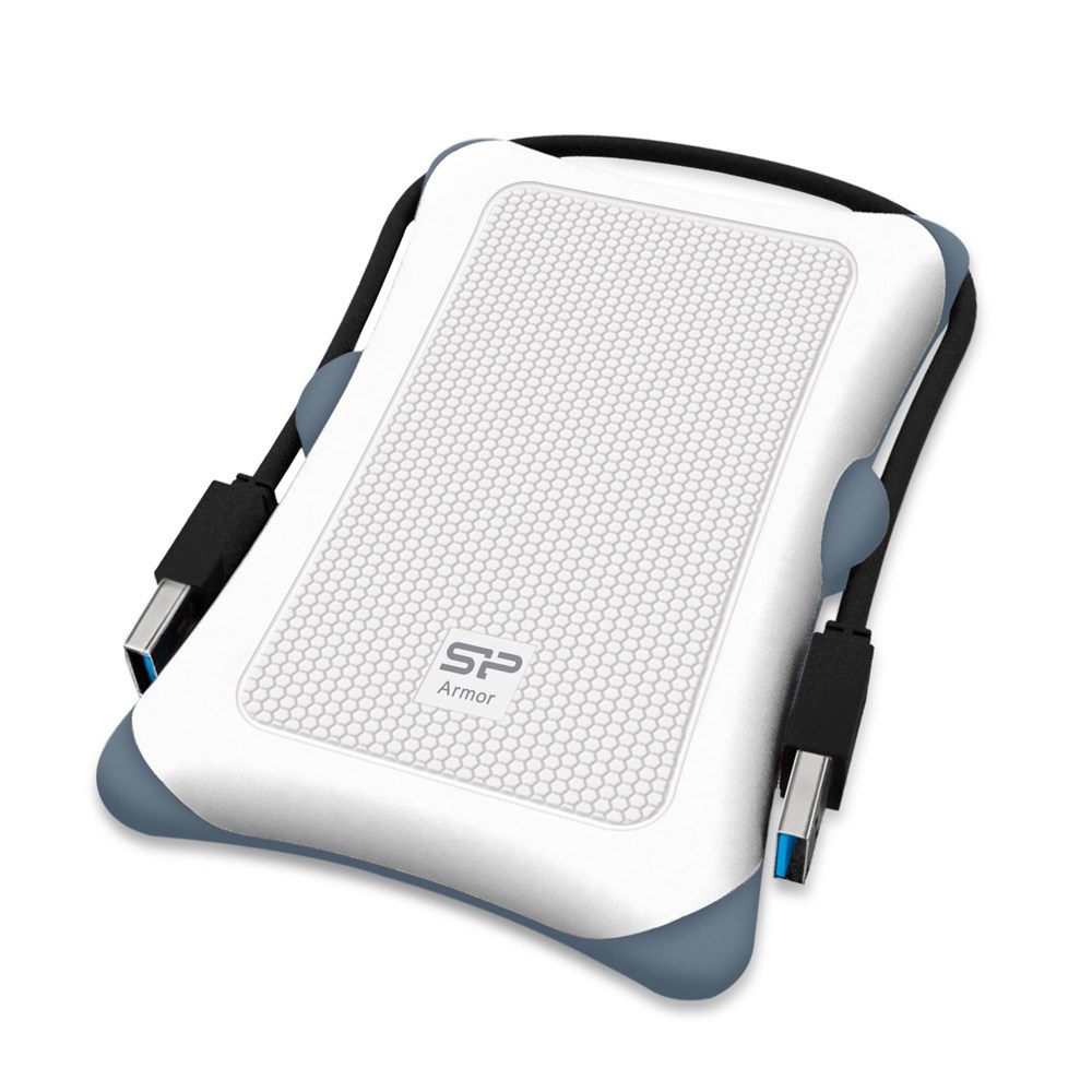 SP020TBPHDA30S3W SILICON POWER εξωτερικός HDD Armor A30, 2TB, USB 3.2, λευκός - 4712702635546 - Image 1