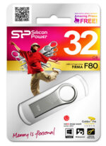 SILICON POWER USB Flash Drive Firma F80, 32GB, USB 2.0, ασημί - 4712702627695 - Image 2
