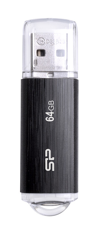 SP064GBUF2U02V1K SILICON POWER USB Flash Drive Ultima U02, 64GB, USB 2.0, μαύρο - 4712702646436 - Image 1