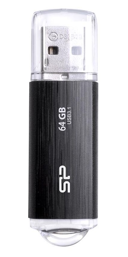 SP064GBUF3B02V1K SILICON POWER USB Flash Drive Blaze B02, 64GB, USB 3.2, μαύρο - 4712702646474 - Image 1