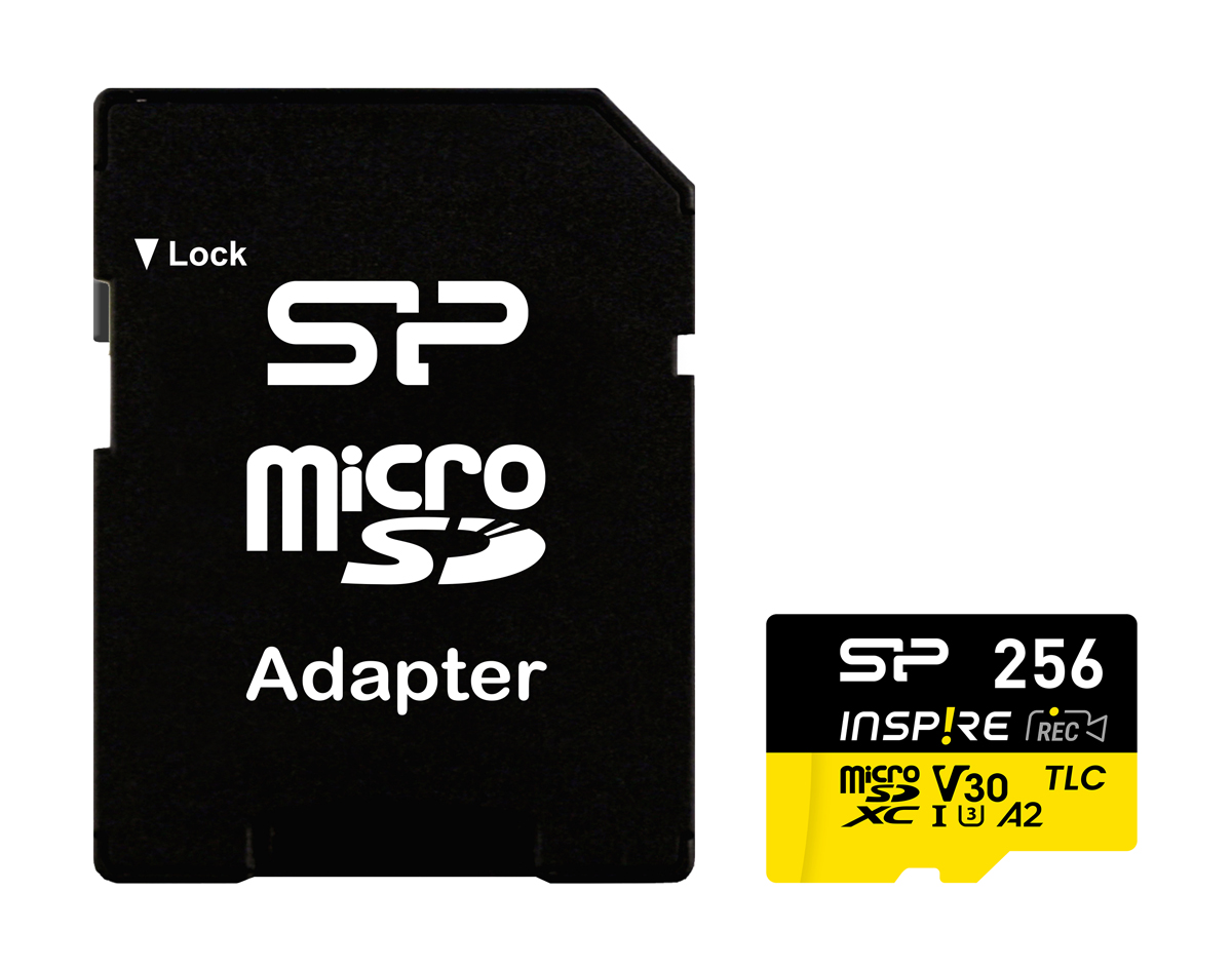 SP256GBSTXLA2V1NSP SILICON POWER κάρτα μνήμης microSDXC Inspire, 256GB, UHS-I U3 A1 V30 - 4713436158325 - Image 1