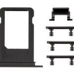 Πλαϊνά πλήκτρα και Βάση Sim για iPhone 7, Black - 5210131047422