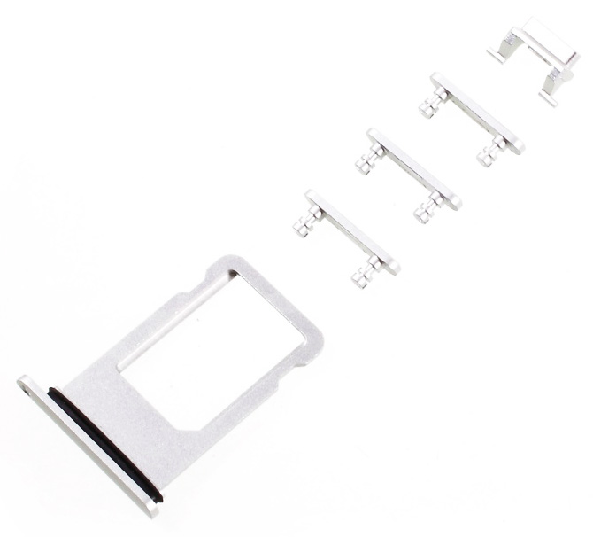 SPIP8-0033 Υποδοχή κάρτας SIM και Side Button για iPhone 8, ασημί - - Image 1