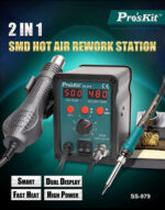 PROSKIT σταθμός συγκόλλησης SS-979B, κολλητήρι/air gun, 760W, 200-480 °C - 4711552164909 - Image 2