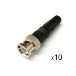 Βύσμα BNC male ST-09B για ομοαξονικά καλώδια CC-100/CC-200/RG-59, 10τμχ - 5210131018651