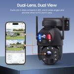 SECTEC smart ηλιακή κάμερα ST-5986M, 3MP dual lens, 20x zoom, 4G, SD, PTZ - 5210131096437 - Image 2