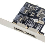 POWERTECH κάρτα επέκτασης PCIe σε 2x SATA ST51, ASM1061, low profile - 5210131035474
